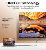 SY-20H1 HDMI to HDMI cable (4K@60Hz) -2m-Gray - Image 4