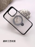 Magnetic Protective Phone Case with Holder for iP 15 6.1"-Transparent - Image 6