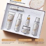 BIOAOUA Rice Pulp Skin-Nourishing and Moisturizing 6-Piece Set 100g + 120ml + 15ml + 120ml + 50g + 20g