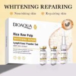 BIOAOUA Rice Pulp Whitening and Repairing Freeze-Dried Powder Set 50mg x 6 blister packs + 3ml x 6 blister packs - Image 2