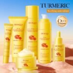 BIOAOUA Turmeric Antioxidant Moisturizing Skin Care Six-piece Set 120ml+80ml+100g+20g+60g+30ml - Image 4