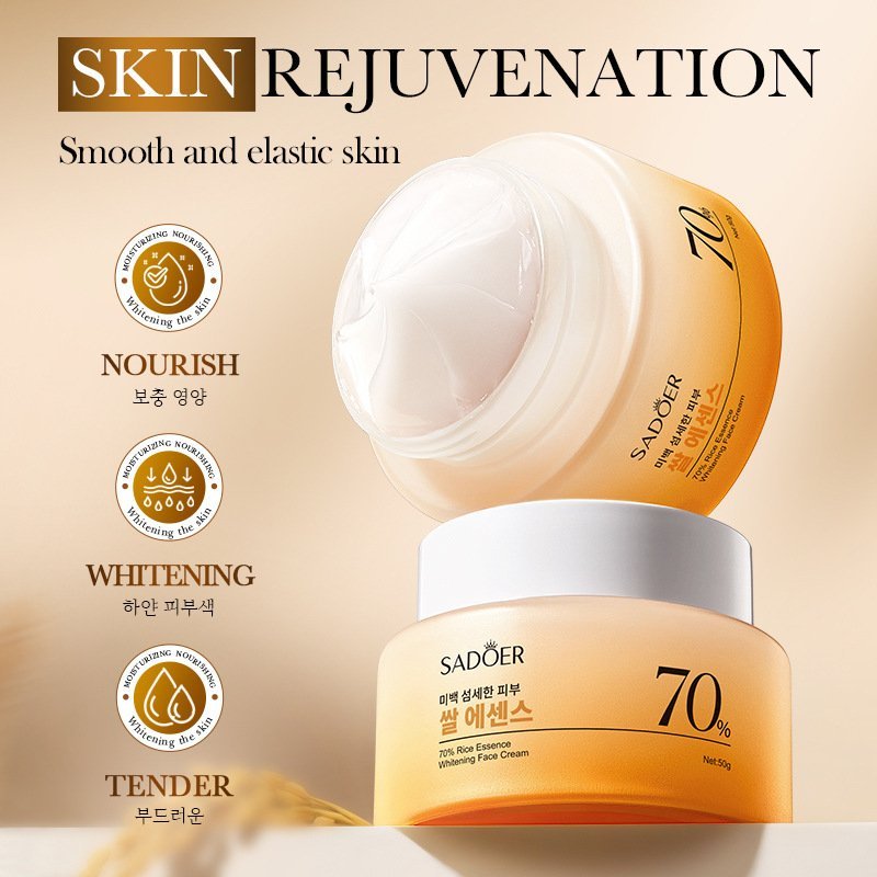 SADOER-70-Rice-Essence-Whitening-Nourishing-Repair-6-Set-30ml120ml120ml100g-1.jpg SADOER 70% Rice Essence Whitening Nourishing Repair 6-Set 30ml+120ml+120ml+100g+50g+20g - Image 1