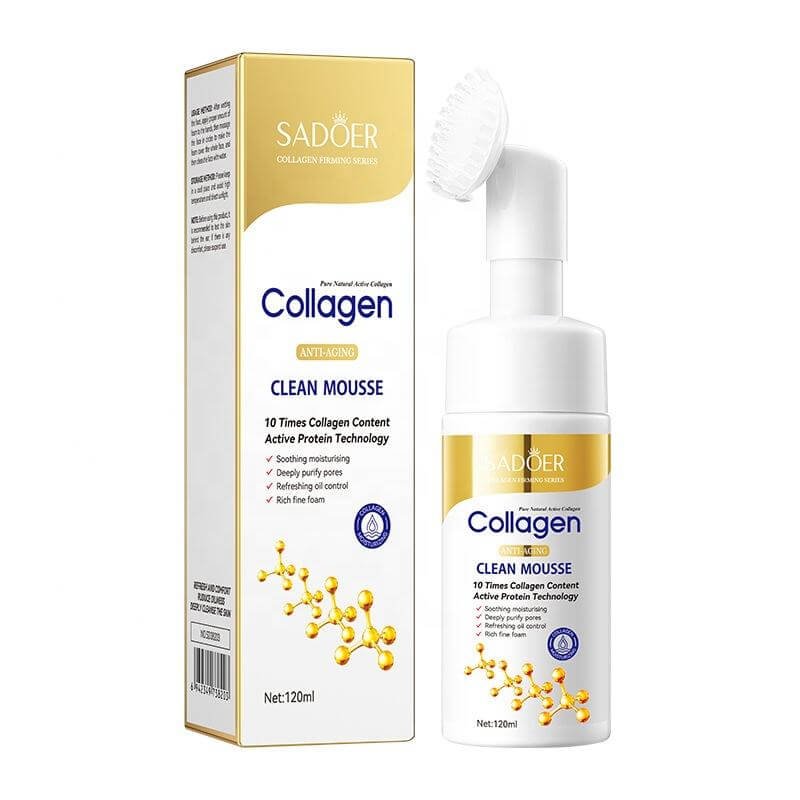 SADOER Collagen Anti-Aging Facial Cleansing Mousse 120ml (1) SADOER Collagen Anti-Aging Facial Cleansing Mousse 120ml - Image 1