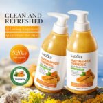 SADOER Niacinamide Turmeric Scrub Body Wash 520ml - Image 4