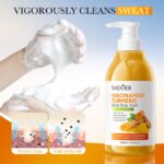 SADOER Niacinamide Turmeric Scrub Body Wash 520ml - Image 3