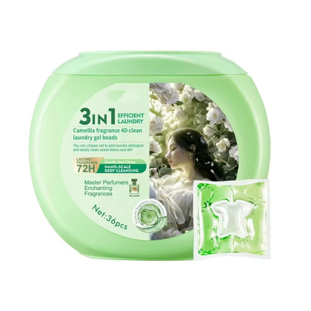 SADOER Scented 4D Laundry Detergent Pods 12g x 36pcs (6) SADOER Camellia Scented 4D Cleaning Laundry Detergent Pods 12g x 36pcs - Image 1