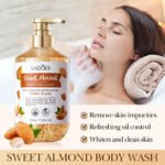 SADOER Sweet Almond Scrub Whitening Moisturizing Shower Gel 500ml